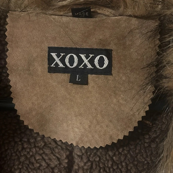 Vtg XOXO y2k 90s Penny Lane vibes leather & faux fur jacket - Picture 8 of 8